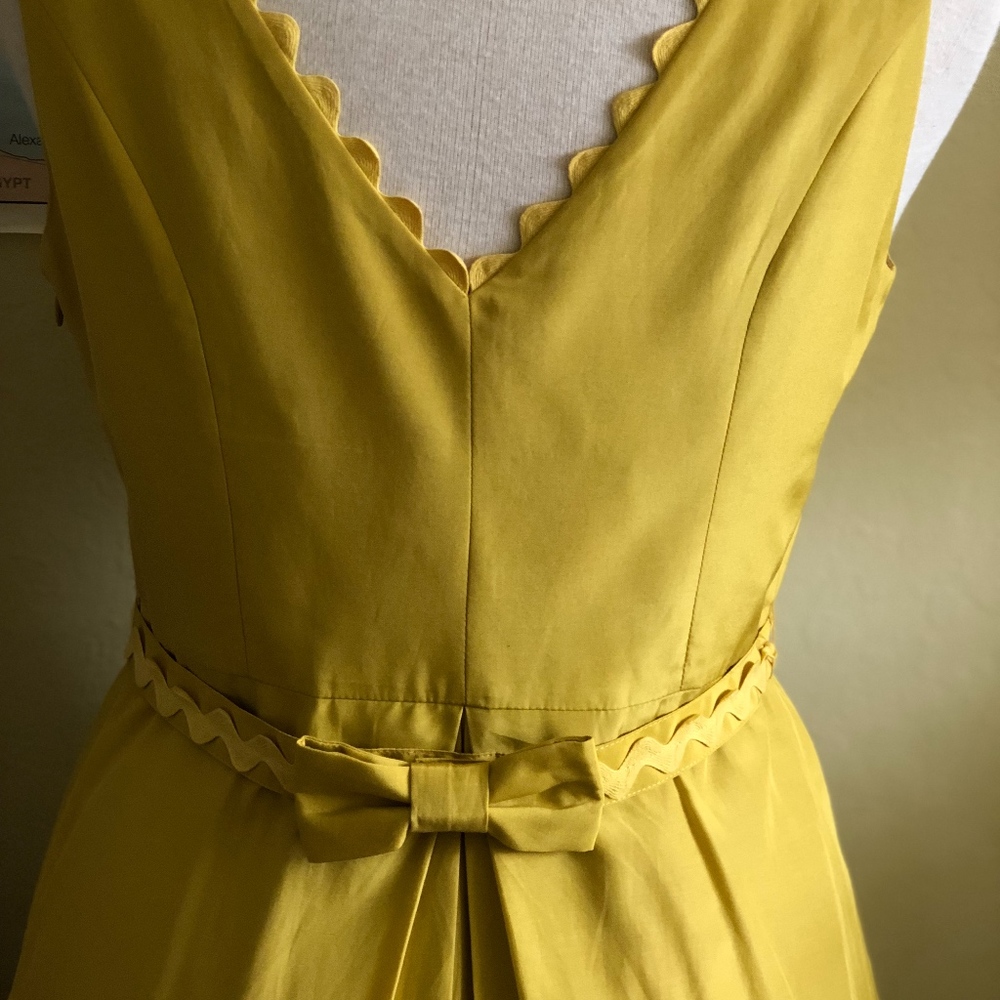 Anthro BHLDN Calliope Mustard Dress by Hitherto - Picture 4 of 8